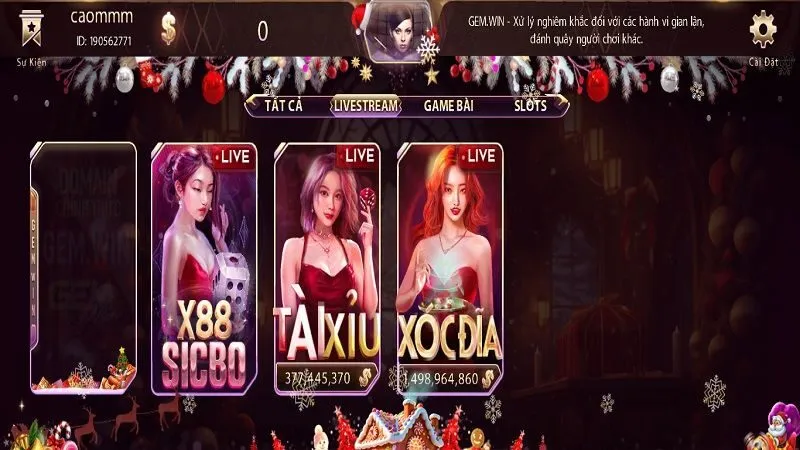 Top 3 game livestream của cổng game Mayclub