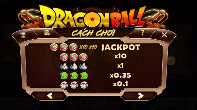 Mẹo hay khi tham gia chơi slot game Dragon Ball Mayclub