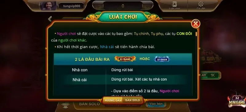 Quy tắc cơ bản của xì dách hoàng gia Mayclub