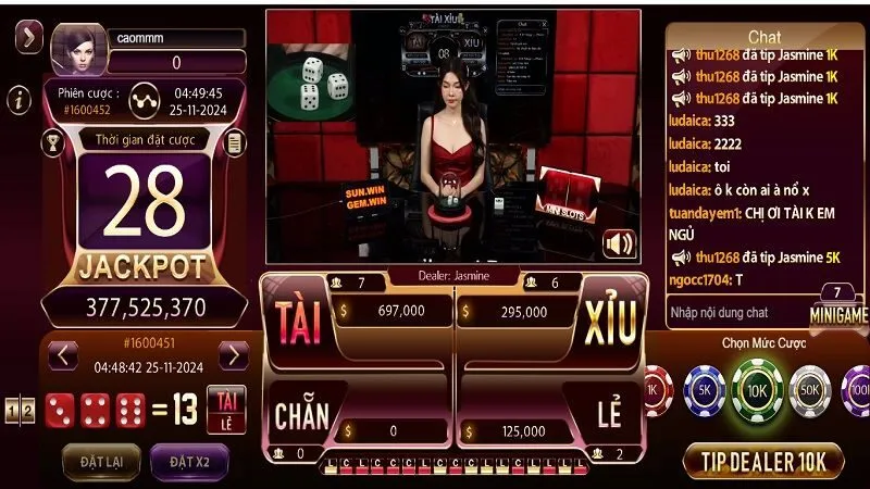Tham gia X88 Sicbo livetream